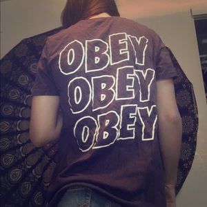Obey women’s shirt. Lightly used and no flaws.
